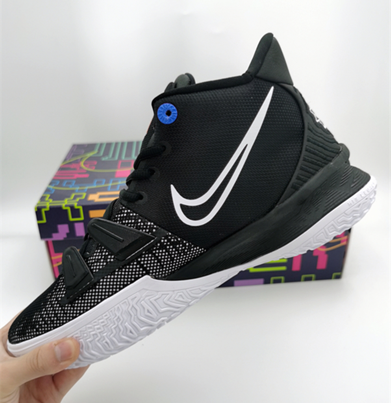 2020 Nike Kyrie Irving VII Black White Blue Shoes